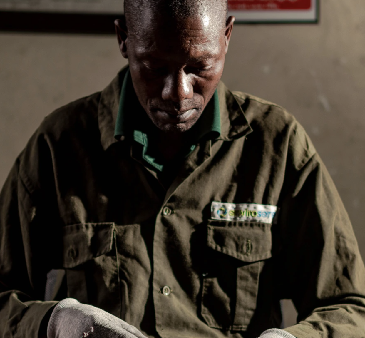 Isaac, a waste processor in Nairobi